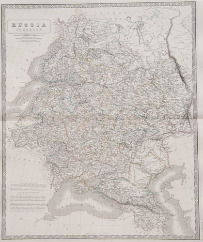 south-west russia antique map